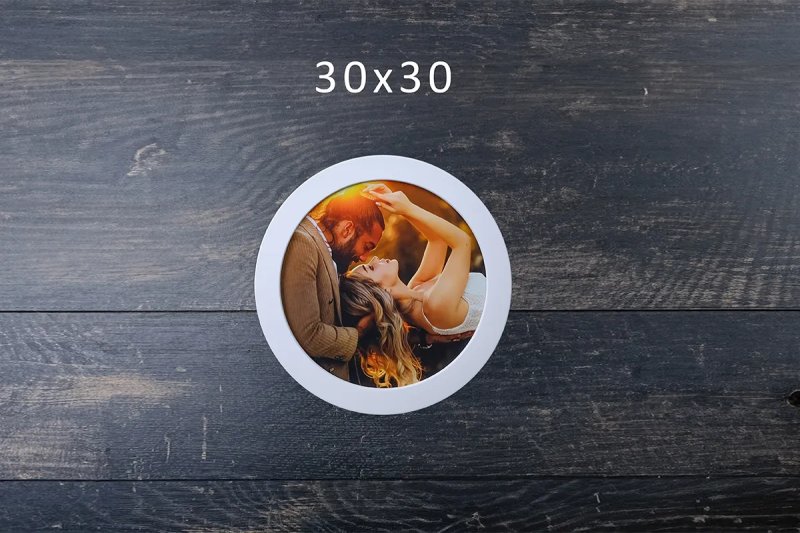 30x30 Oval Tekli Beyaz