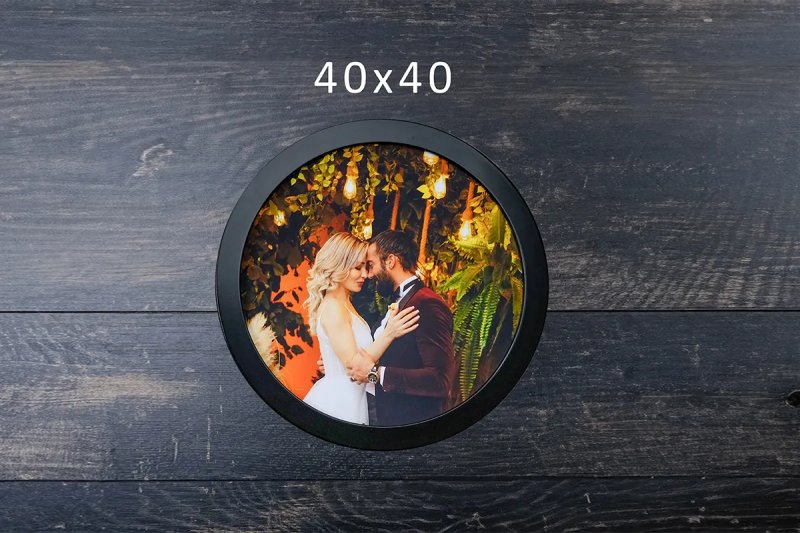 40x40 Oval Tekli Siyah