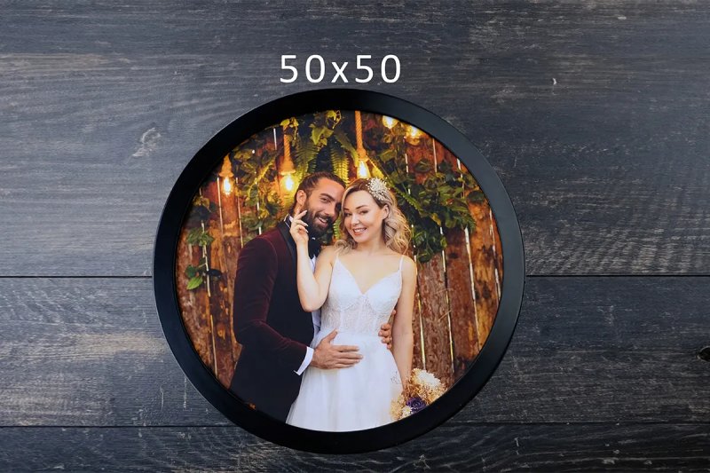 50x50 Oval Tekli Beyaz